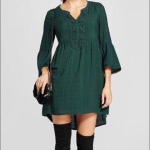 Knox Rose Lace Boho Bell-Sleeve Dress Size XL